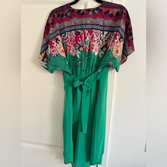 NWT Anthropologie Takato Silk Tunic Women’s Size 0 Green Floral - Picture 8 of 11